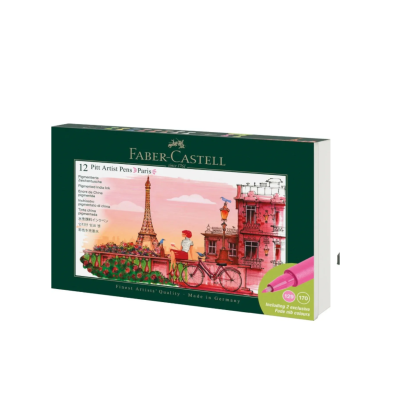 Faber Castell Σετ 12 Μαρκαδόροι Πινέλο Pitt Artist Pen Paris