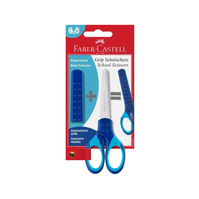 Faber-Castell Σχολικό Ψαλίδι Grip Μπλε