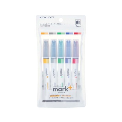 Kokuyo Σετ Μαρκαδόρων Υπογράμμισης Mark+ 2 Type 2