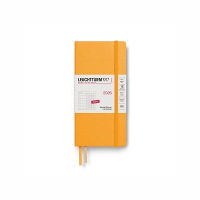 LEUCHTTURM1917 Εβδομαδιαίο Ημερολόγιο & Notebook Dotted 2026 Wallet B6+ x A6 Rising Sun