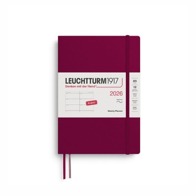 LEUCHTTURM1917 Εβδομαδιαίο Planner 2026 A5 Μαλακό Εξώφυλλο Port Red