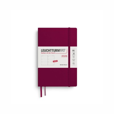 LEUCHTTURM1917 Εβδομαδιαίο Planner 2026 B6+ Σκληρό Εξώφυλλο Port Red