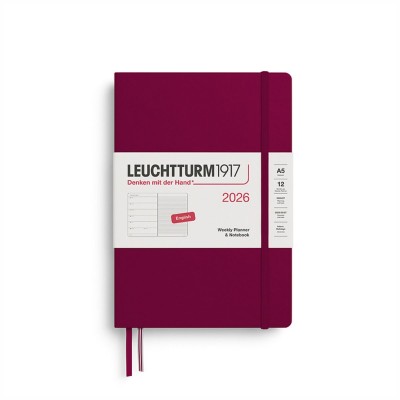 LEUCHTTURM1917 Εβδομαδιαίο Planner/Notebook 2026 A5 Σκληρό Εξώφυλλο - Port Red
