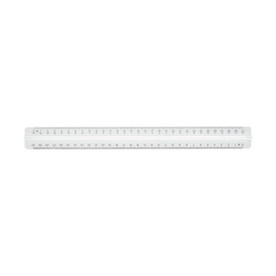 M + R Πλαστικός Χάρακας 30cm με Ράχη - Διαφανής