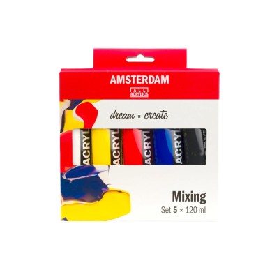 Royal Talens Σετ 5 Ακρυλικών Χρωμάτων Amsteram Mixing 120ml