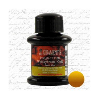 De Atramentis Ιριδίζον Μελάνι Πένας Whisky Brown Gold 45 ml