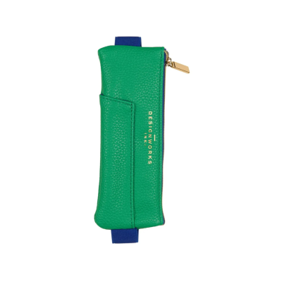 Designworks Ink Κασετίνα από Vegan Δέρμα Bright Green + Navy