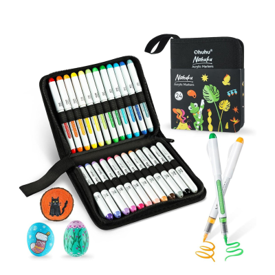 Ohuhu Direct-ink Acrylic Markers Nahuku Σετ 48 Ανεξίτηλων Ακρυλικών Μαρκαδόρων