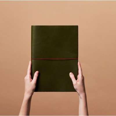 PAPER REPUBLIC Δερμάτινο Σημειωματάριο Grand Voyageur A4 - Olive green
