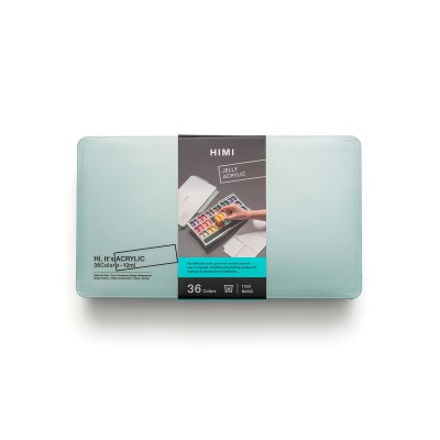HIMI Σετ 36 Χρωμάτων Twin Cup Jelly Acrylic - Pearl Green Case