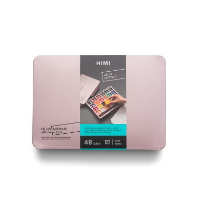 HIMI Σετ 48 Χρωμάτων Twin Cup Jelly Acrylic - Pearl Pink Case