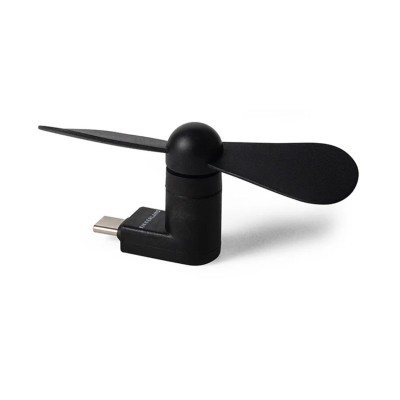Kikkerland Ανεμιστηράκι Κινητού με USB-C Μαύρο
