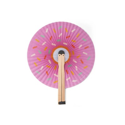 KIKKERLAND Χάρτινη Βεντάλια Ροζ Ντόνατ