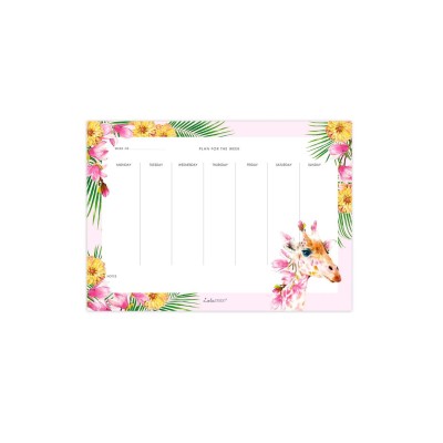 Lola Design Μαγνητικό Εβδομαδιαίο Πρόγραμμα Botanical Giraffe