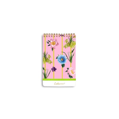 Lola Design Σημειωματάριο Reporter Notepad Floral Pink Stripe 18.5x12cm