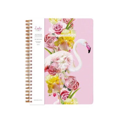Lola Design Σπιράλ Τετράδιο Οργάνωσης B5 Flamingo
