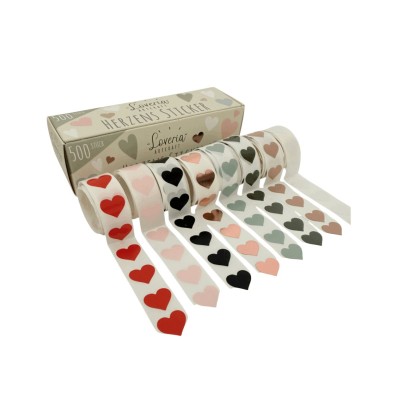 Loveria Artcraft Σετ 500 Αυτοκόλλητων 1.5cm Καρδιές