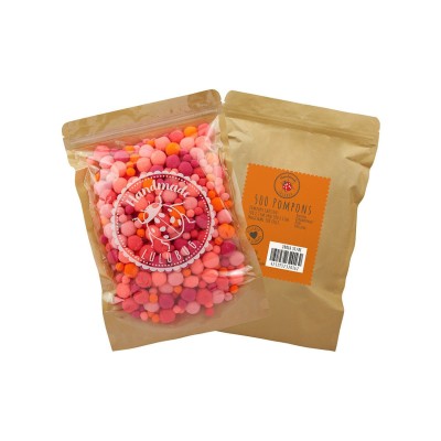 LULUBUG Handmade Σετ 500 Πομ Πομ Χειροτεχνίας Neon