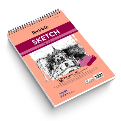 MAYART Creativity - DroiArte Series Wire-O Sketch Book A3