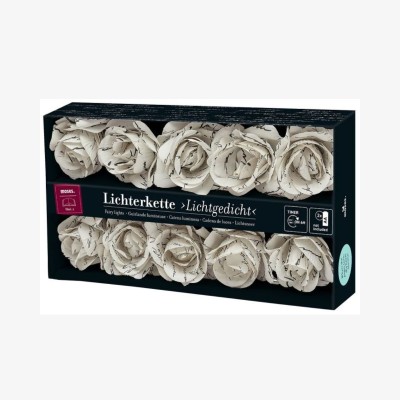 Moses Γιρλάντα Φωτισμού με Λουλούδια από Σελίδες Βιβλίου