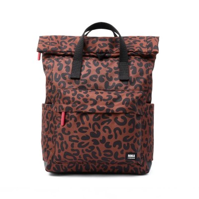 ROKA London Canfield B Σακίδιο Πλάτης Roll-Top Scarlet Leopard από Ανακυκλωμένο Καμβά Medium 15L