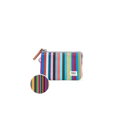 ROKA London Carnaby Πορτοφόλι Multi Stripe από Ανακυκλωμένο Καμβά S