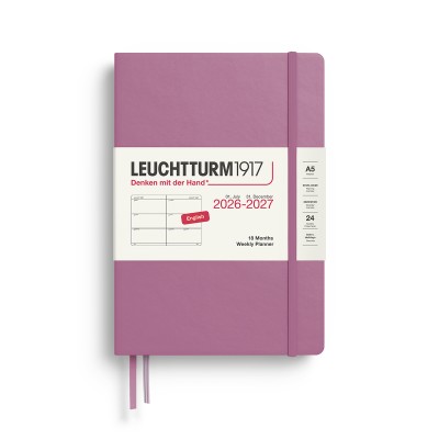 LEUCHTTURM1917 Ακαδημαϊκό Εβδομαδιαίο Planner 2026 - 2027 A5 - Dusty Rose