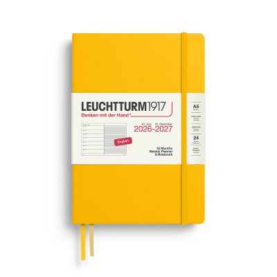 LEUCHTTURM1917 Ακαδημαϊκό Εβδομαδιαίο Planner 2026 - 2027 & Notebook A5 - Sunflower