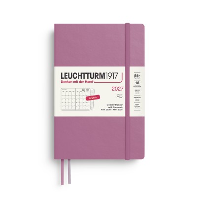 LEUCHTTURM1917 Ακαδημαϊκό Μηνιαίο Planner 2026 - 2027 & Notebook B6+ - Dusty Rose- Μαλακό Εξώφυλλο
