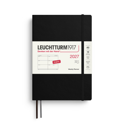 LEUCHTTURM1917 Εβδομαδιαίο Planner 2027 A5 Μαλακό Εξώφυλλο Black