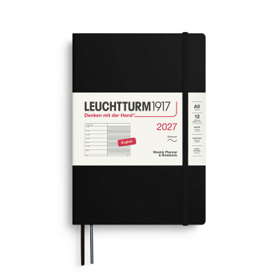 LEUCHTTURM1917 Εβδομαδιαίο Planner & Notebook  2027 - Medium A5 - Black