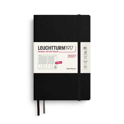 LEUCHTTURM1917 Week Planner 2027 B6+ Σκληρό Εξώφυλλο Black