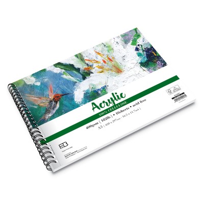 MAYART Creativity - 100% Cellulose FB series - Wire-O Acrylic Painting Book A3