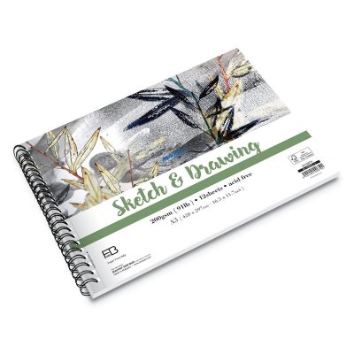 MAYART Creativity - 100% Cellulose FB Series - Wire-O Sketch & Drawing Book A3