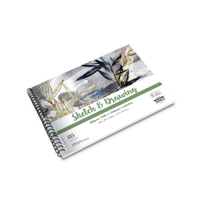 MAYART Creativity - 100% Cellulose FB Series - Wire-O Sketch & Drawing Book A4