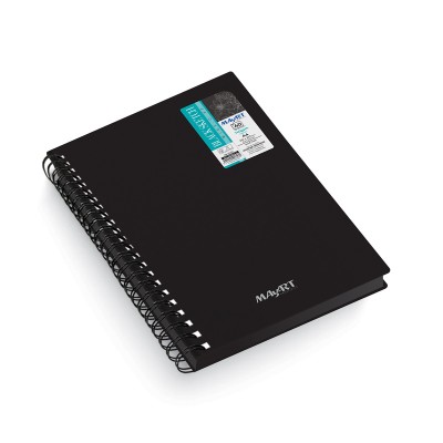 MAYART Creativity Black Sketch Series - Wire-O PP Cover Black Sketch Book A4