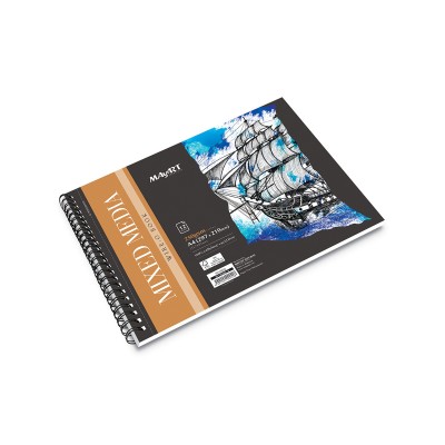 MAYART Creativity - Mixed Media100% Cellulose SC series - Wire-O Mixed Media Book A4