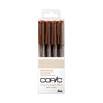 Copic Multiliner Coloured Set Sepia Πενάκια σχεδίου