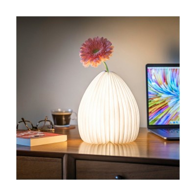 Ginkgo Smart Vase Lamp - Walnut