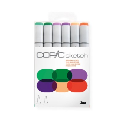 Copic Sketch Set Secondary Tones 6pcs