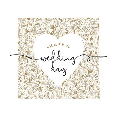Blue Eyed Sun Ευχετήρια κάρτα Γάμου ''Happy Wedding Day''