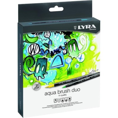 Lyra Aqua Brush Duo Σετ Μαρκαδόροι - Πινέλο 36τεμ.