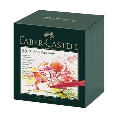 Faber-Castell Σετ 60  Μαρκαδόροι Πινέλο Pitt Artist