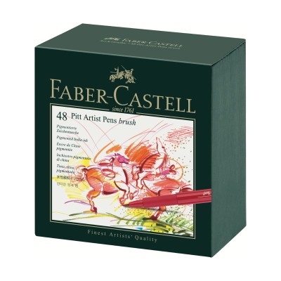 Faber-Castell Σετ 48 Μαρκαδόροι Πινέλο Pitt Artist