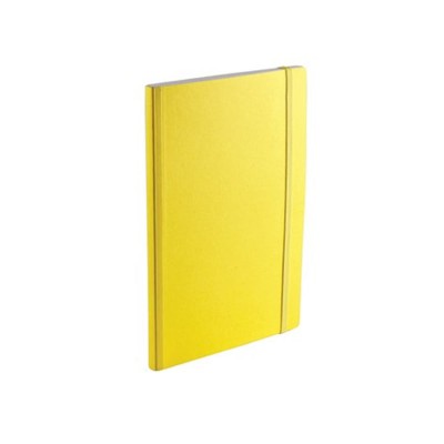 Fabriano Ecoqua Κίτρινο Σημειωματάριο με λάστιχο Α5 Μαλακό Εξώφυλλο - Κουκκίδες