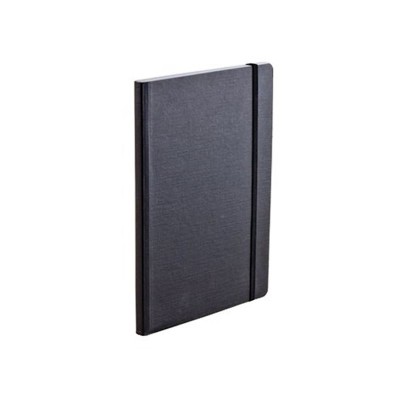 FABRIANO Ecoqua Μαύρο Σημειωματάριο με λάστιχο Α5 Μαλακό Εξώφυλλο - Κουκκίδες