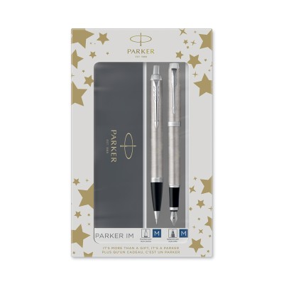 PARKER Σετ Δώρου IM Essential Stainless Steel CT Πένα Μ & Στυλό Διαρκείας