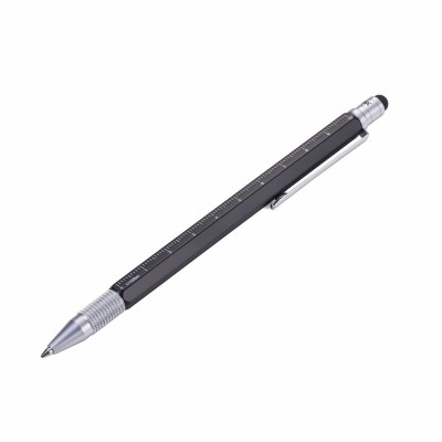 Troika Construction Multitasking Slim Στυλό Διαρκείας Black