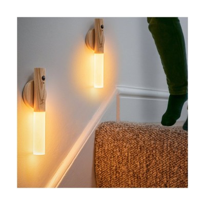 Gingko Smart Baton Light Φωτιστικό Τοίχου - White Ash