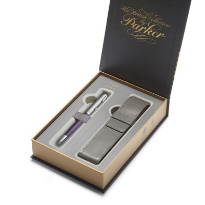 Σετ Δώρου PARKER Sonnet Essential Violet CT Στυλό Διαρκείας & Δερμάτινη Θήκη